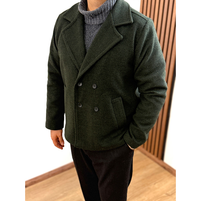 کت مردانه سبز درباری کد 213