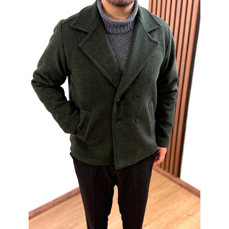 کت مردانه سبز درباری کد 213