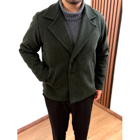 کت مردانه سبز درباری کد 213