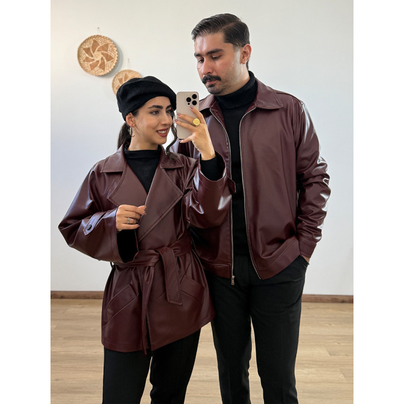 کت مردانه چرم چری کد 222