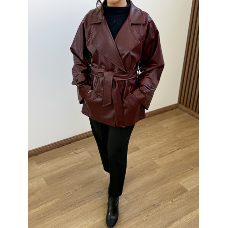 کت زنانه چرم چری کد 222