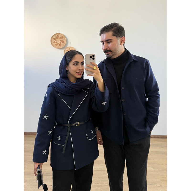 کت زنانه سرمه ای کد 224