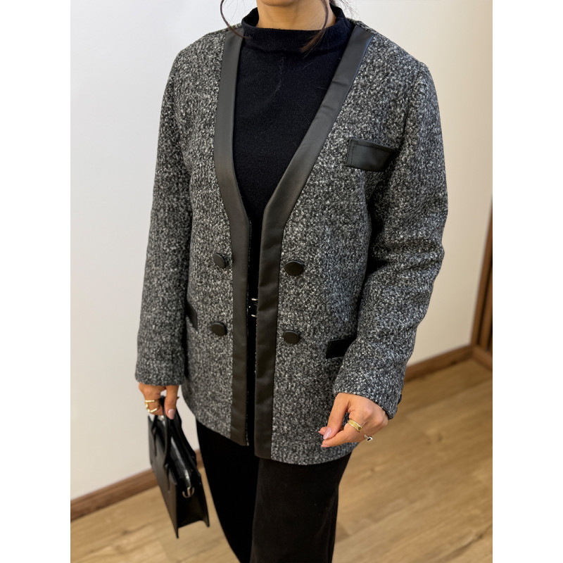 کت زنانه فوتر زغالی کد 226