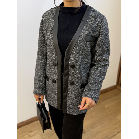 کت زنانه فوتر زغالی کد 226