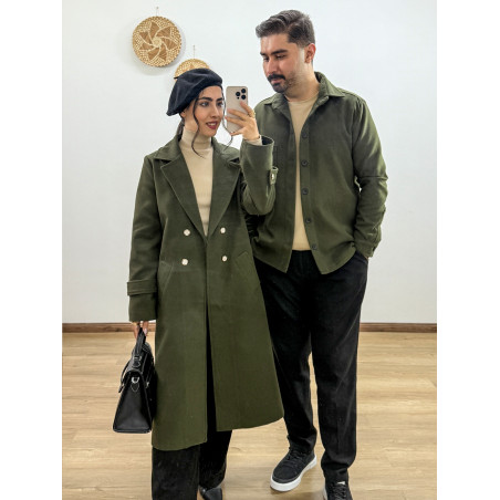 پالتو زنانه فوتر سبز کد 228