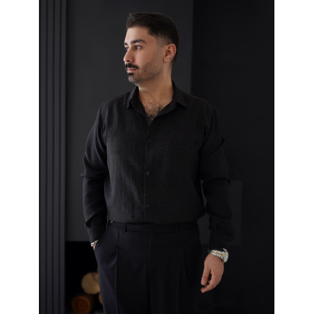 پیراهن مردانه مشکی کد 230