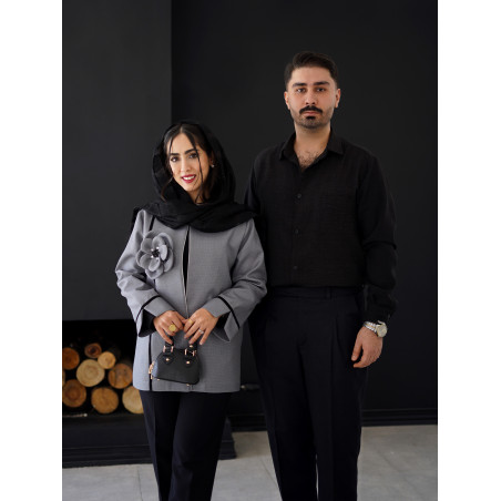 پیراهن مردانه مشکی کد 230