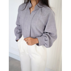 شومیز زنانه طوسی کد 232