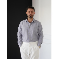 پیراهن مردانه طوسی کد 232