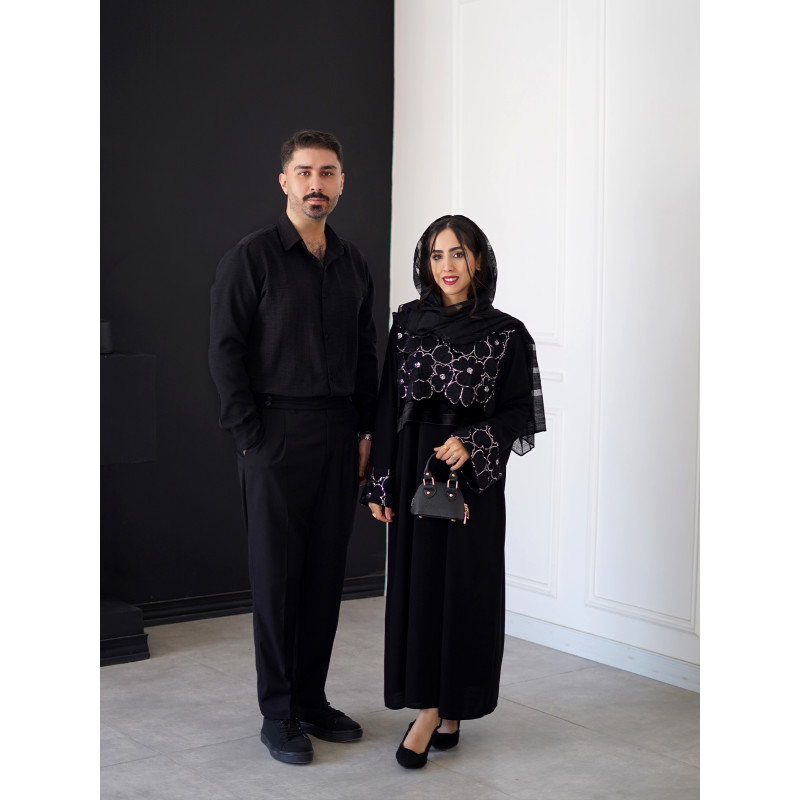 عبا مشکی مخمل کد 233