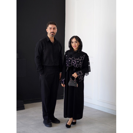 عبا مشکی مخمل کد 233