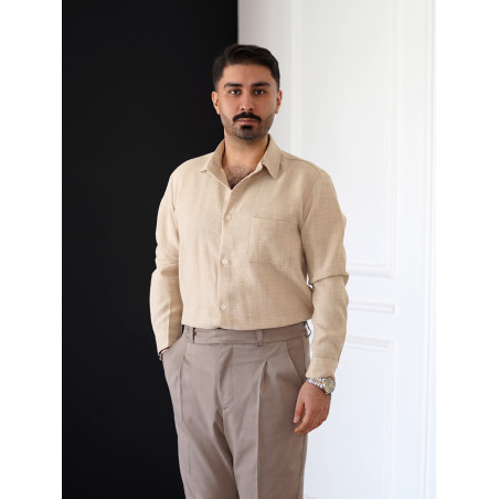 پیراهن مردانه کرم کد 234