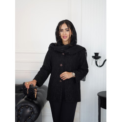 کت زنانه گیپور مشکی کد 236