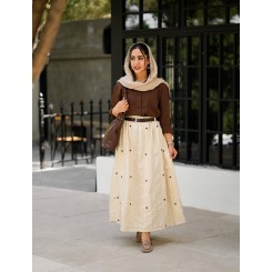 ست شومیز و دامن موکا کد 423