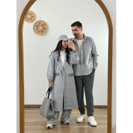 پالتو فوتر چهارخانه کد 202