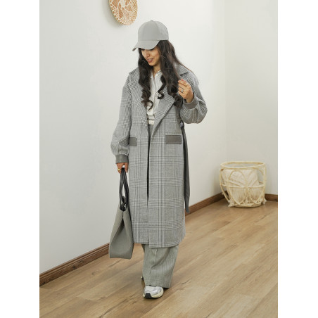 پالتو فوتر چهارخانه کد 202