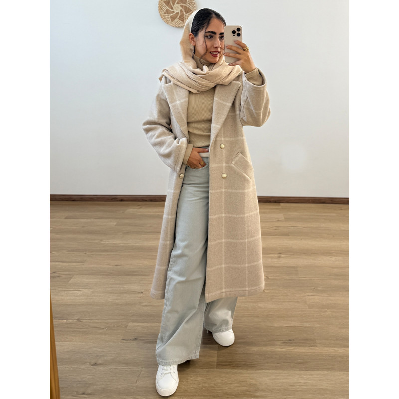 پالتو فوتر چارخانه کرم کد 207